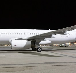 Der Airbus A320 mit dem Kennzeichen EI-GVA: Fliegt er bald für Leav Aviation?
