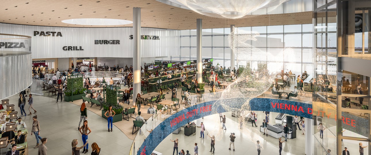 Herzstück der Modernisierung des Flughafens Wien-Schwechat ist die geplante Süderweiterung mit einem neuen Gebäude mit ...