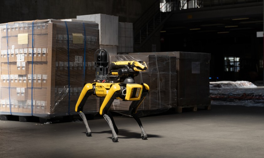 «Roboterhund» Spot: Erkennt Paletten und passende Lagerplätze.