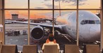 Delta-Passagier am Gate: Warten, bis es wirklich so weit ist mit dem Einsteigen.