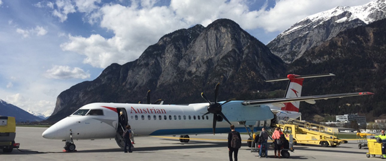 Dash 8 von Austrian: Die Turboprops werden auf den Strecken im so genannten «Nachbarschaftsverkehr» eingesetzt.