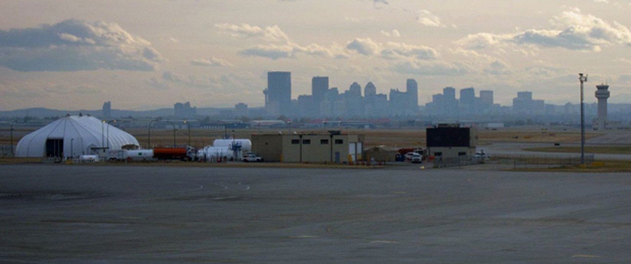 Calgary vom Flughafen aus: Hier könnte die Basis von Jet Naked entstehen.