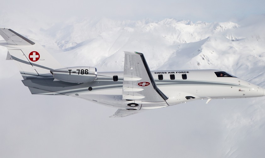 Der neue Schweizer Regierungsjet: Schweizerkreuz am Heck.