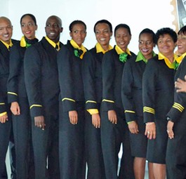 Crew von Fly Jamaica: Start vorerst verschoben.