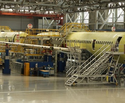 Produktion der Yakovlev MS-21: Russland kommt nur langsam voran.