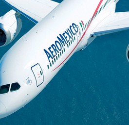 Dreamliner von Aeromexico: Wir mit General-Electric-Turbinen ausgestattet.