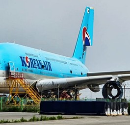Airbus A380 mit dem Kennzeichen HL7613: Der 2011 ausgelieferte Jet wird zerlegt.