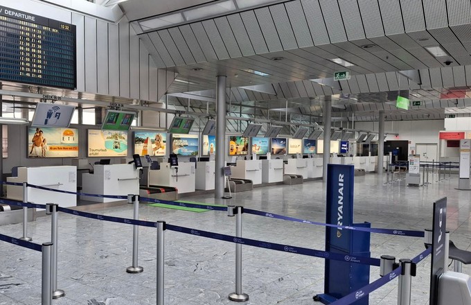 Verwaistes Passagierterminal: Viel ist in Linz nicht mehr los.