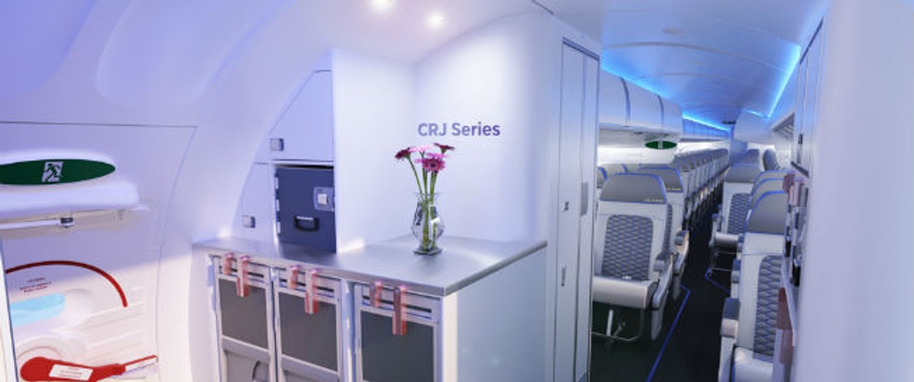 Die Athmosphere-Kabine ist geräumiger als die bisherige der CRJ-Jets.