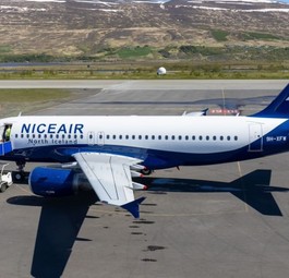 Airbus A319 von Niceair: Durfte keine Passagiere aus dem Vereinigten Königreich nach Island fliegen.