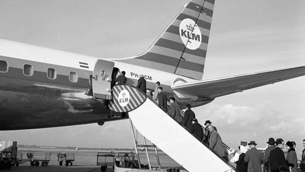 Das Jet-Zeitalter beginnt 1960 mit der Einführung der Douglas DC-8.