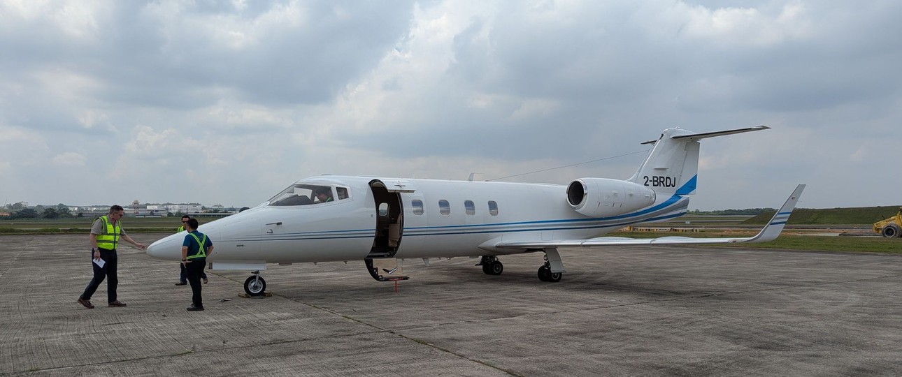 Der Learjet 55 von Birdie: Heißt nun 2-BRDJ.