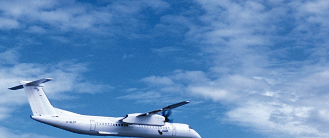 Bombardier Dash8-400: Kern der Flotte.