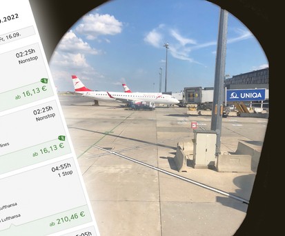 Flugstrecke ab 16,13 Euro: Kein Dumpingpreis, sagt AUA.