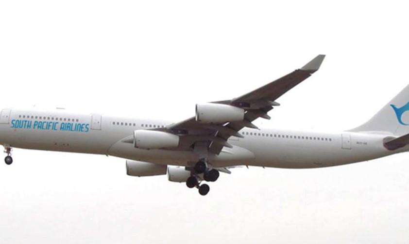 Eine Vorschau: So sollen Logo und Schriftzug von South Pacific Airlines aussehen