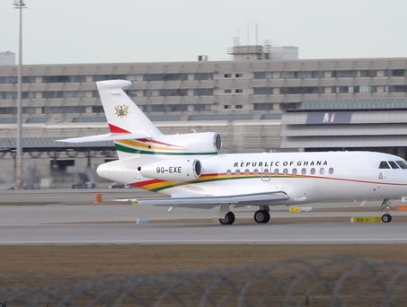 Falcon 900EX: Der Regierunsgflieger Ghanas ist aktuell kaputt.