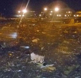 Unfallort nach dem Absturz: Nur noch Asche.