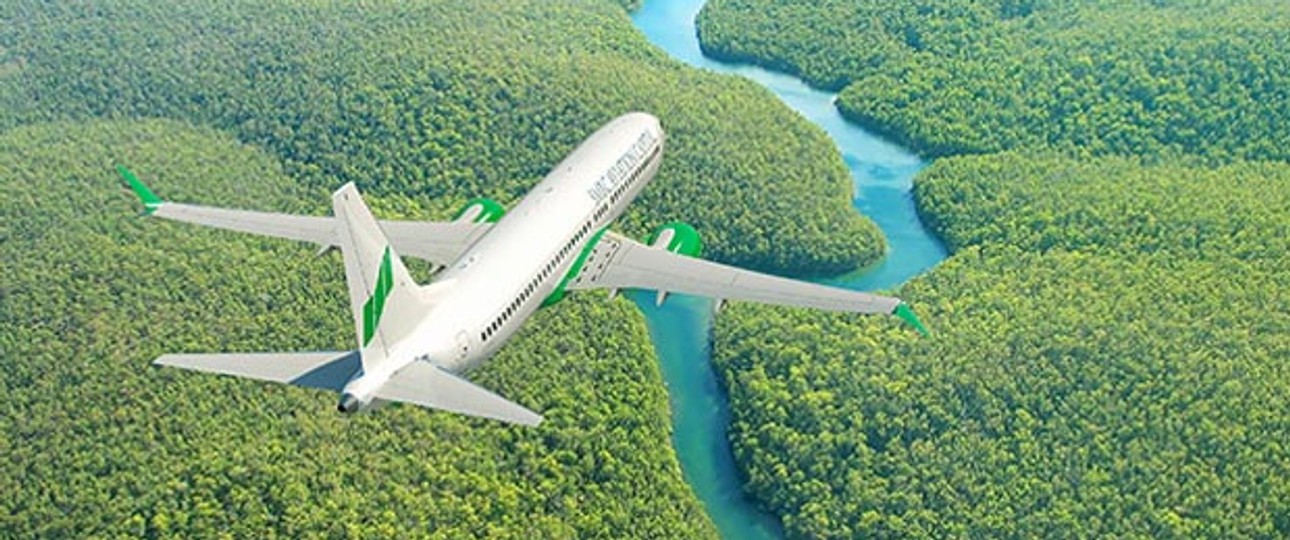 Boeing 737 Max mit SMBC-Logo: So bemalt werden die Flieger nie fliegen. Aber tolle Werbung ist es allemal.