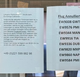 Ausfälle, überlastete Call Center: Eurowings war am Wochenende noch gefordert.