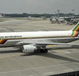 B767-200 von Air Zimbabwe: Von der Amerikanischen Ersatzteilfirma gepfändet.