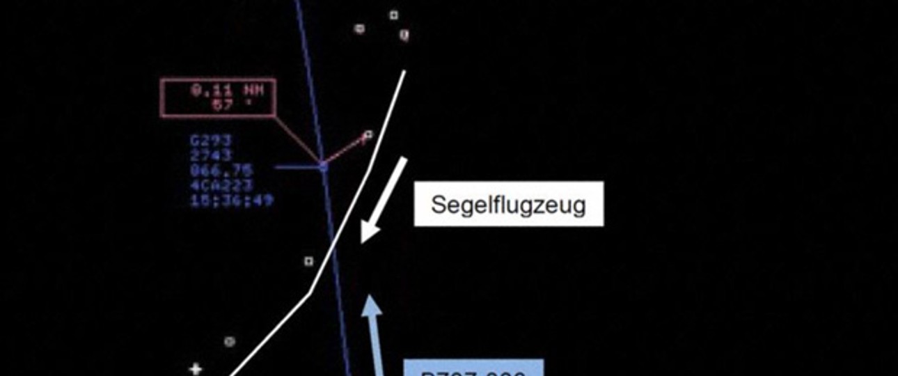 Radar-Aufzeichnung der Bundeswehr: Es wurde knapp.