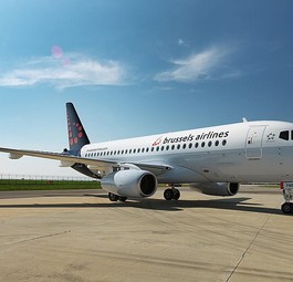 Superjet in den Farben von Brussels Airlines: Ein Bild aus der Vergangenheit.