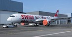 Airbus A350 von Swiss: Die Bemalung ist eine Hommage an die Vielfältigkeit der Schweiz.