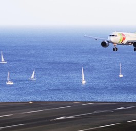 Airbus A319 von Tap landet auf Madeira: Die Windstärken haben in den letzten Jahren zugenommen.