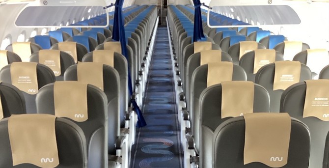 Blick in die neugestaltete Marabu-Kabine: Bis zum Sommer soll die gesamte Flotte vereinheitlicht sein.