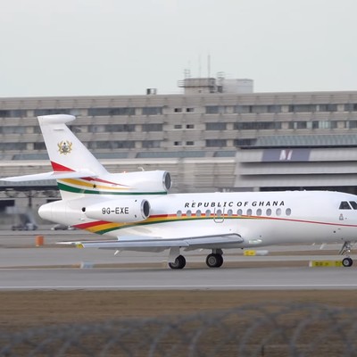 Falcon 900EX: Der Regierunsgflieger Ghanas ist aktuell kaputt.