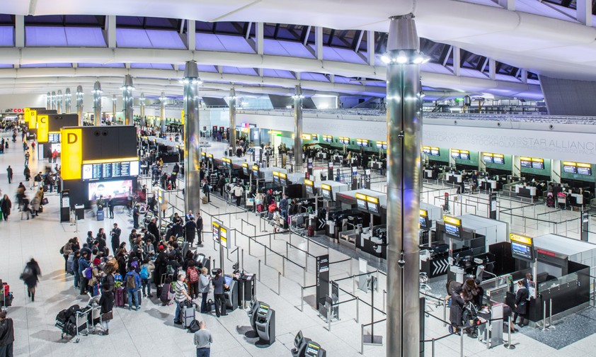 Airport London-Heathrow: Am 28. August 2023 fielen in ganz England zahlreiche Flüge aus.