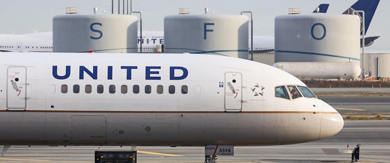 Flieger von United in San Francisco: Bald wieder von dort aus unterwegs nach New York?