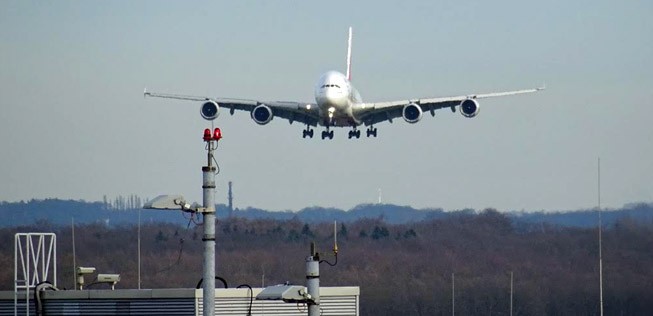 Airbus A380 in Düsseldorf.