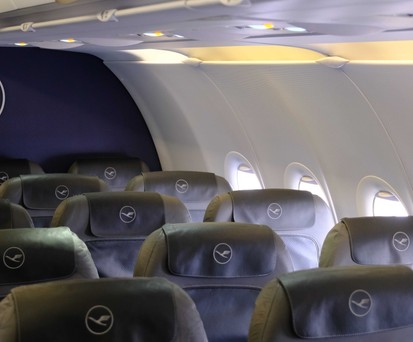 Aufgefrischte Kabine: Lufthansa City Airlines setzt auf den Lufthansa-Standard. 