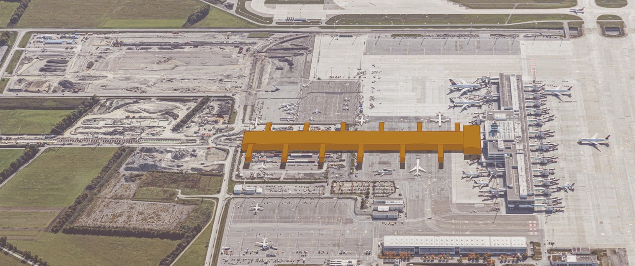 Visualisierung des sogenannten T-Stiels: So soll der Airport München wachsen.