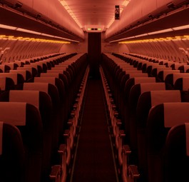 Die neue Kabine im Airbus A320 Neo von Swiss: Licht je nach Tages- und Nachtzeit unterschiedlich.