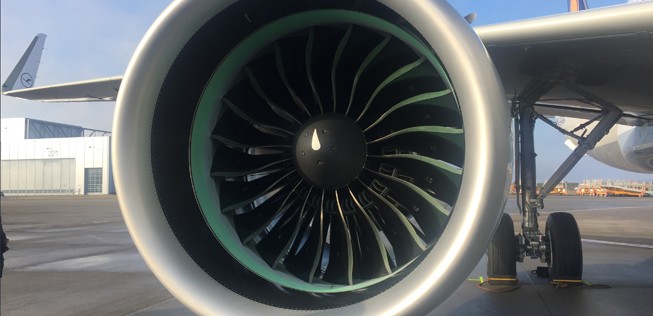 Pratt &amp; Whitney-Triebwerk an einem Lufthansa-A320 Neo: Noch nicht die versprochene Leistung.