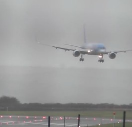 Eine Crosswind-Landung, wie sie im Buche steht