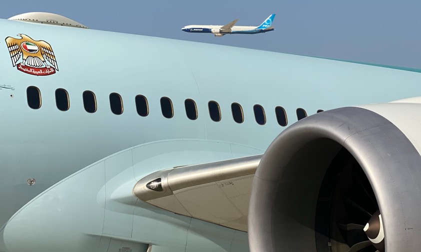 Die Boeing 777X über Boeing 787-10: Viel große Flieger bei der Dubai Air Show.