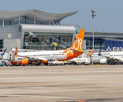Foto vom Flughafen Kyiv Boryspil vor dem Krieg: Heute auf ausländische Airlines angewiesen.