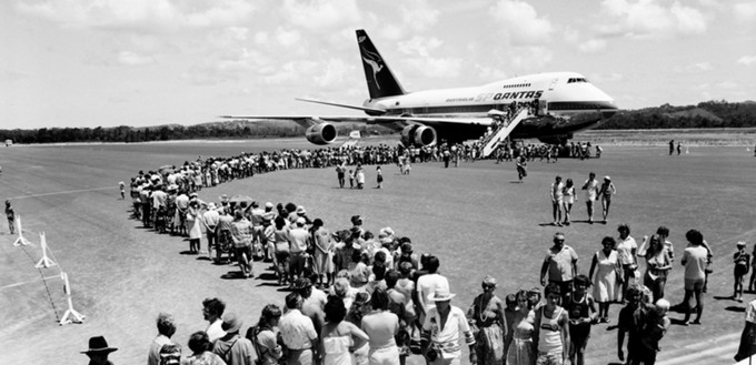 Auch die Kurzvariante 747 SP nahm Qantas in die Flotte auf.