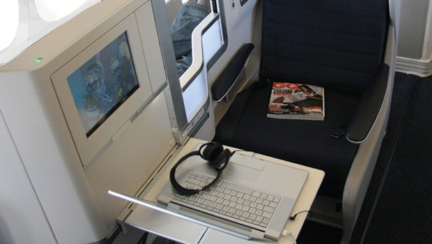 Ladestationen für Laptops gehören in den meisten Business-Class-Kabinen zur Grundausstattung.