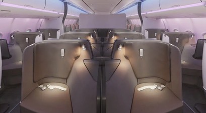 Die neue Business Class von Trinity Airways: Die Airline baut 12 Sitze in ihre beste Reiseklasse.