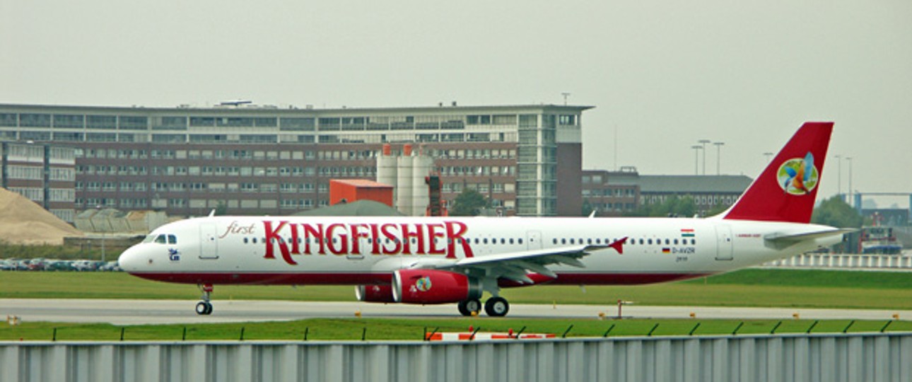 Airbus von Kingfisher: Ein Großteil der Flotte muss am Boden bleiben.