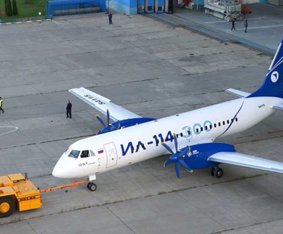 Il-114-300 in den Farben von Hersteller UAC: Das Flugzeug soll 2026 auf den Markt kommen.