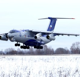 Die Ilyushin Il-76 LL des Gromov Flight Research Institute.