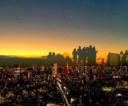 Tokio Sunset auf dem Shibuya Sky