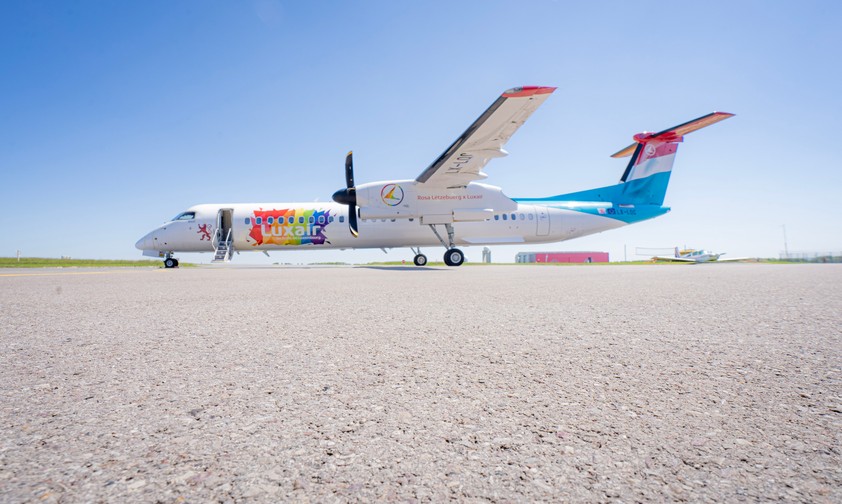 Der sogenannte Pride-Flieger von Luxair.