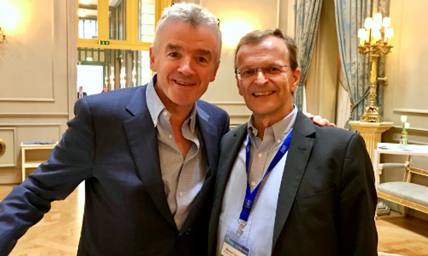 Michael O'Leary und Redakteur Michael Csoklich nach dem Interview.