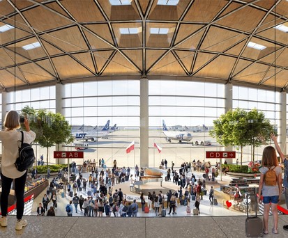 Das Terminal des Port Polska: Platz für vorerst 44 Millionen Passagiere.